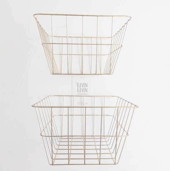 Gold wire baskets 2 pack urban outfitters desk - Picture 2 of 6